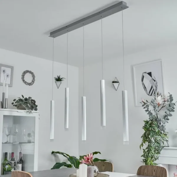 hofstein Suspension Freshwater LED Aluminium, 5 lumières* Lampes Modernes