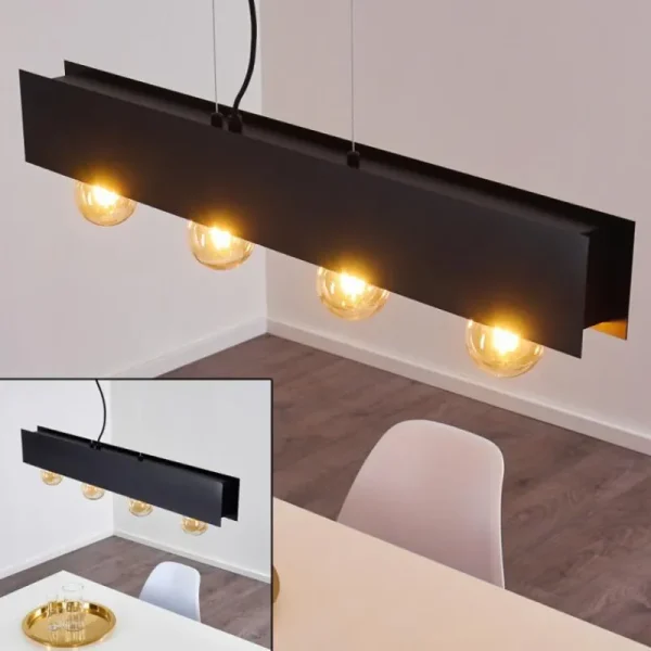 hofstein Suspension Fria Noir, 4 lumières* Lampes Modernes