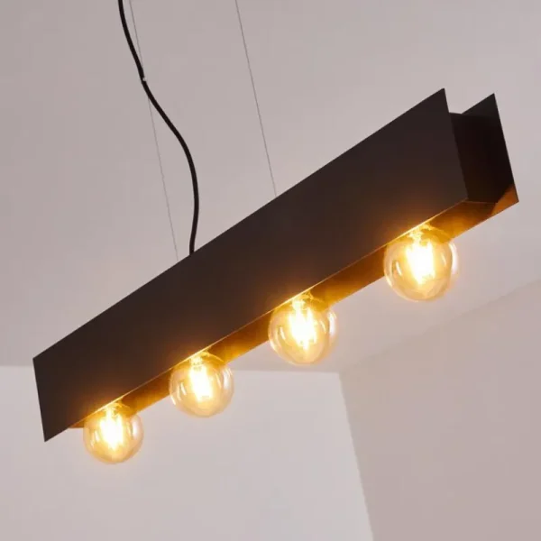 hofstein Suspension Fria Noir, 4 lumières* Lampes Modernes