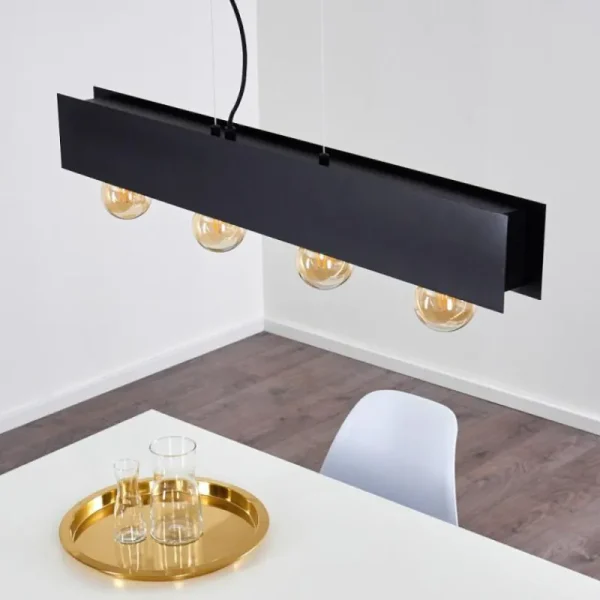 hofstein Suspension Fria Noir, 4 lumières* Lampes Modernes