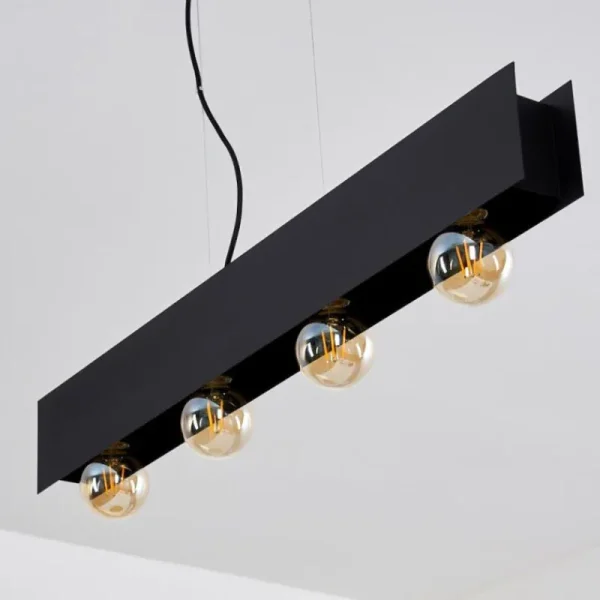 hofstein Suspension Fria Noir, 4 lumières* Lampes Modernes