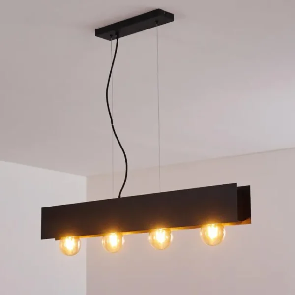 hofstein Suspension Fria Noir, 4 lumières* Lampes Modernes