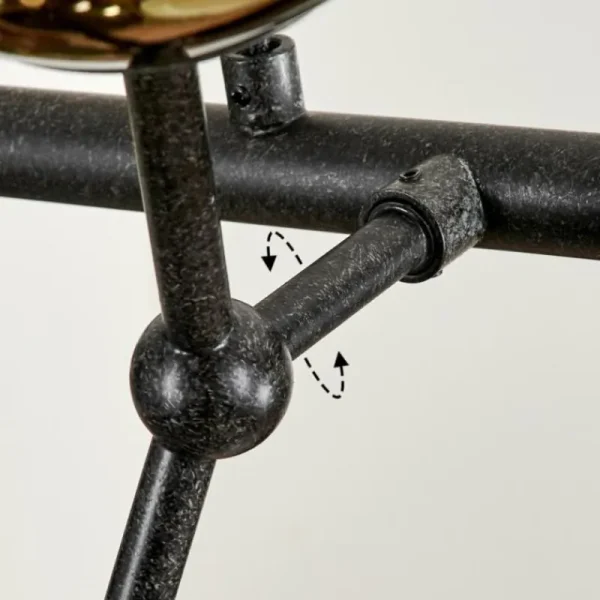 hofstein Suspension Fuensalida Noir, 6 lumières* Lampes En Verre