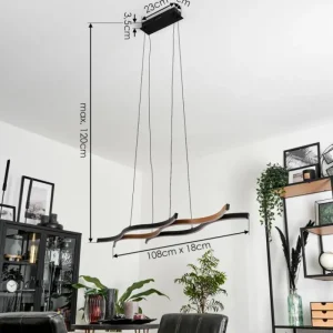hofstein Suspension Fuliola LED Noir, 1 lumière* Lampes Modernes