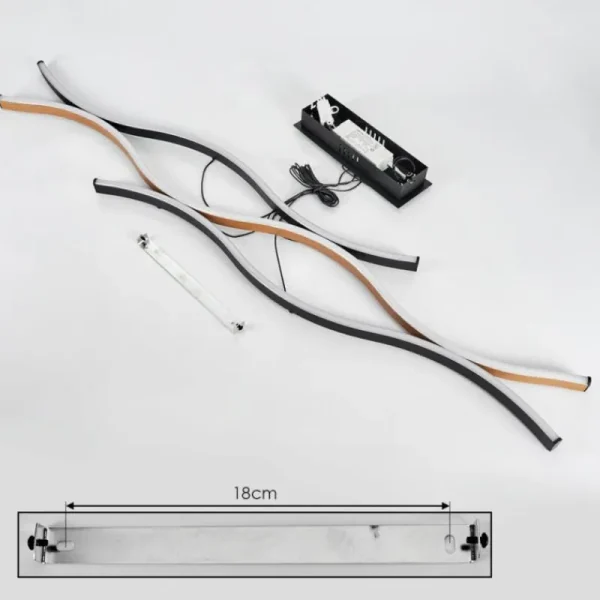 hofstein Suspension Fuliola LED Noir, 1 lumière* Lampes Modernes