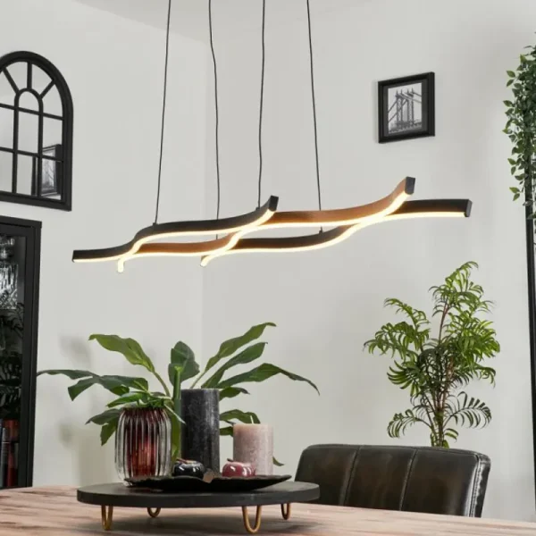 hofstein Suspension Fuliola LED Noir, 1 lumière* Lampes Modernes