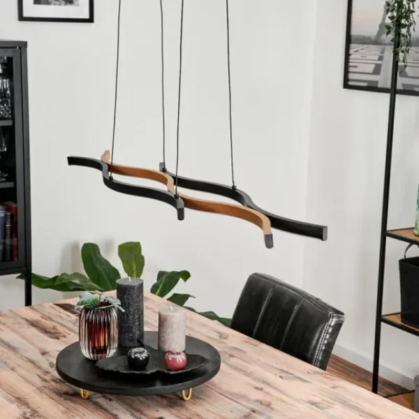 hofstein Suspension Fuliola LED Noir, 1 lumière* Lampes Modernes