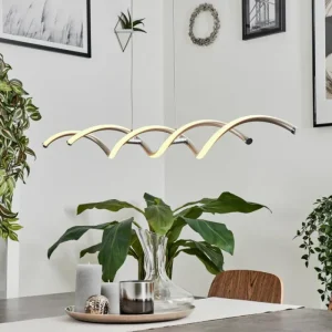 hofstein Suspension Galette LED Nickel mat, 1 lumière* Lampes Modernes