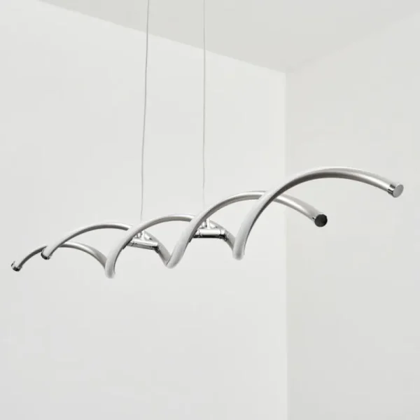 hofstein Suspension Galette LED Nickel mat, 1 lumière* Lampes Modernes