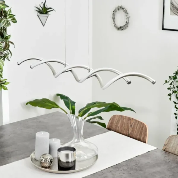 hofstein Suspension Galette LED Nickel mat, 1 lumière* Lampes Modernes