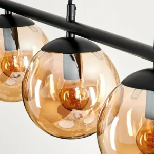 hofstein Suspension Gastor Ambre, 4 lumières* Lampes En Verre