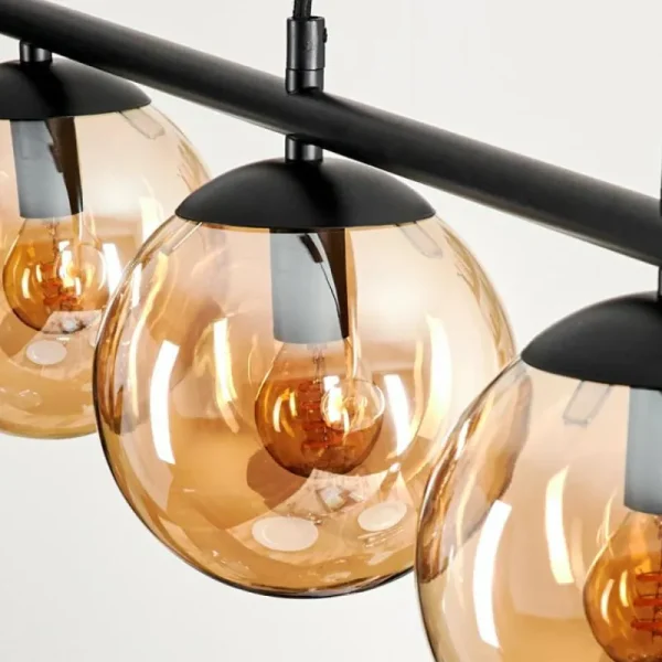 hofstein Suspension Gastor Ambre, 4 lumières* Lampes En Verre