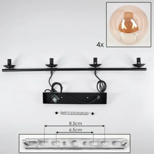 hofstein Suspension Gastor Ambre, 4 lumières* Lampes En Verre