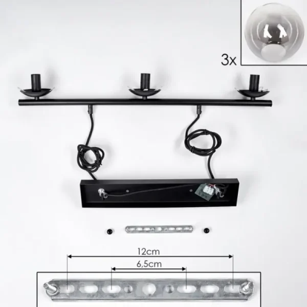 hofstein Suspension Gastor Clair, Fumé, 3 lumières* Lampes Modernes