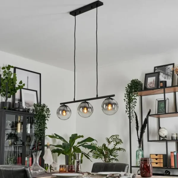 hofstein Suspension Gastor Clair, Fumé, 3 lumières* Lampes Modernes