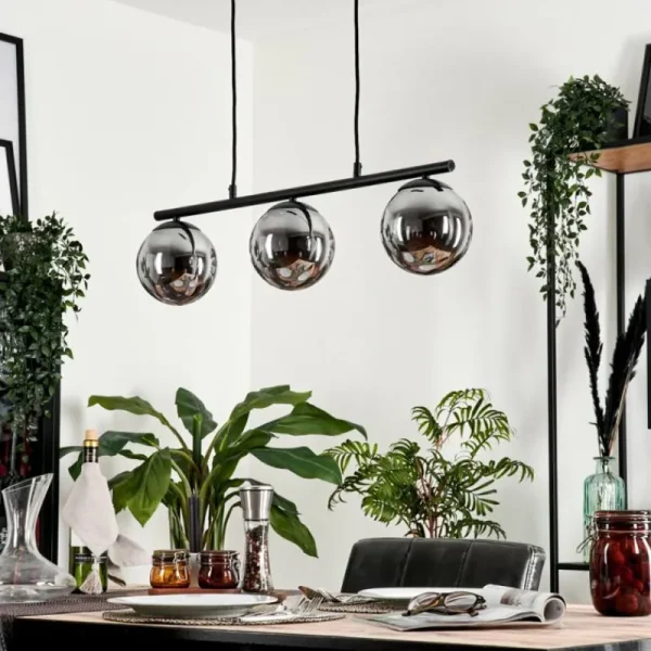 hofstein Suspension Gastor Fumé, 3 lumières* Lampes Modernes