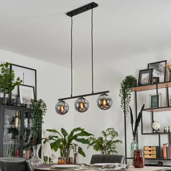 hofstein Suspension Gastor Fumé, 3 lumières* Lampes Modernes