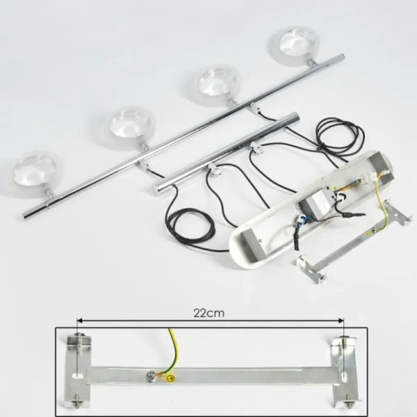 hofstein Suspension Globine LED Chrome, 4 lumières* Lampes Modernes