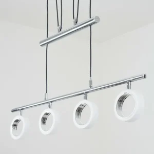 hofstein Suspension Globine LED Chrome, 4 lumières* Lampes Modernes