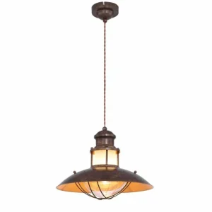 Luminaires Globo Lighting Suspension Globo BADALONA Brun, 1 lumière* Lampes En Verre