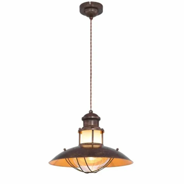 Luminaires Globo Lighting Suspension Globo BADALONA Brun, 1 lumière* Lampes En Verre