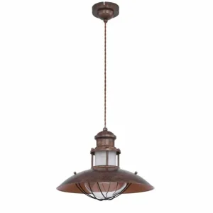 Luminaires Globo Lighting Suspension Globo BADALONA Brun, 1 lumière* Lampes En Verre