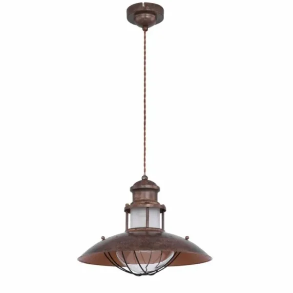 Luminaires Globo Lighting Suspension Globo BADALONA Brun, 1 lumière* Lampes En Verre