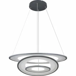 Luminaires Globo Lighting Suspension Globo TORRELLE LED Noir, 1 lumière, Télécommandes* Lampes En Verre