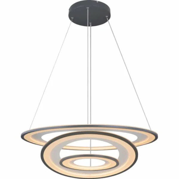 Luminaires Globo Lighting Suspension Globo TORRELLE LED Noir, 1 lumière, Télécommandes* Lampes En Verre