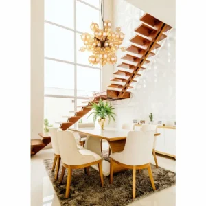 Luminaires Globo Lighting Suspension Globo UDO Noir, 6 lumières* Lampes En Verre