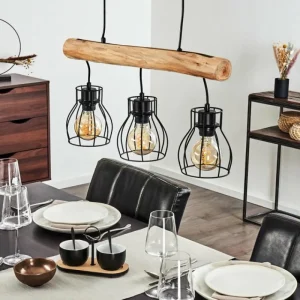 hofstein Suspension Gondo Brun, Noir, 3 lumières* Lampes Modernes