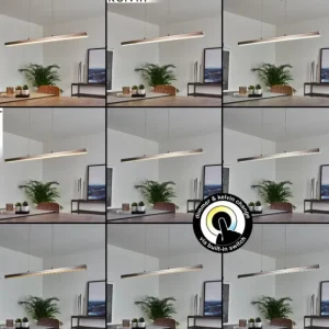 hofstein Suspension Goun LED Nickel mat, 2 lumières* Lampes Modernes