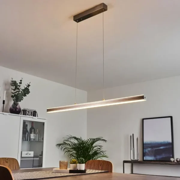 hofstein Suspension Goun LED Nickel mat, 2 lumières* Lampes Modernes