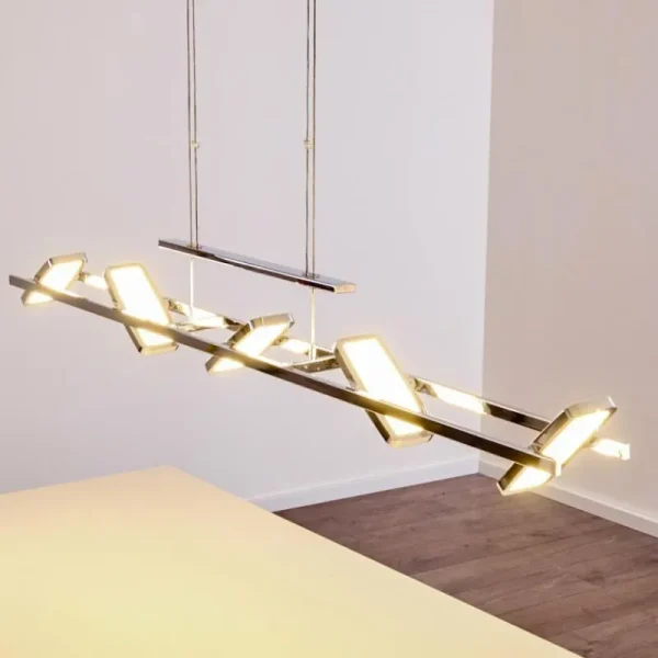 hofstein Suspension Gravendal LED Chrome, 5 lumières* Lampes Modernes
