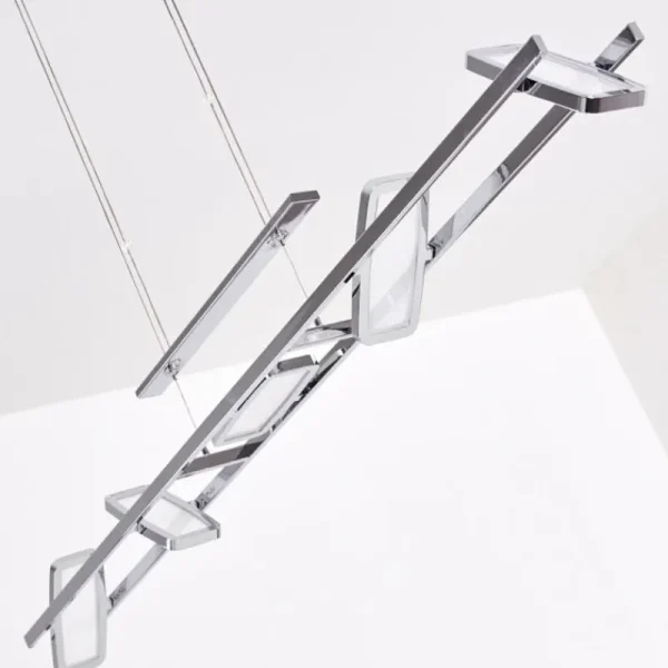 hofstein Suspension Gravendal LED Chrome, 5 lumières* Lampes Modernes