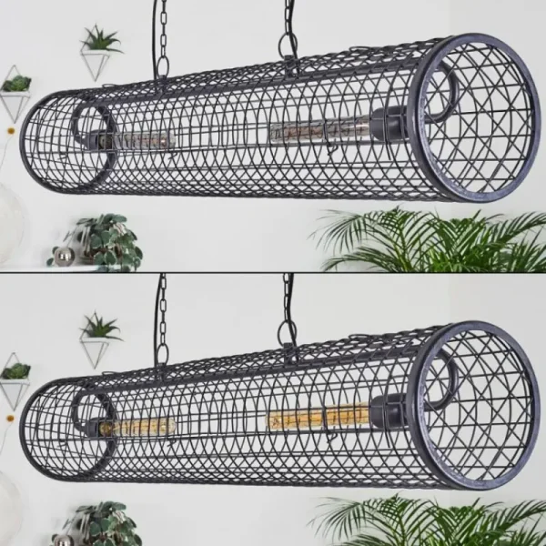 hofstein Suspension Gullvik Argent Oxydé, 2 lumières* Lampes Modernes