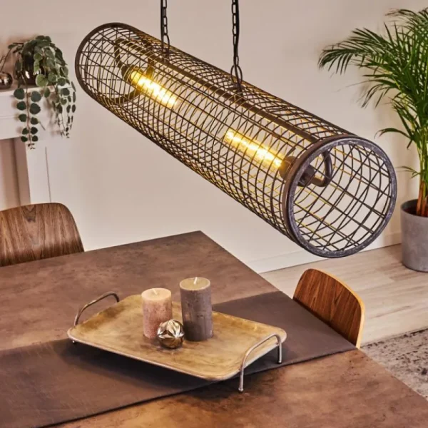 hofstein Suspension Gullvik Argent Oxydé, 2 lumières* Lampes Modernes