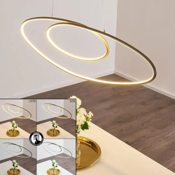 hofstein Suspension Harpeth LED Nickel mat, 1 lumière* Lampes Modernes