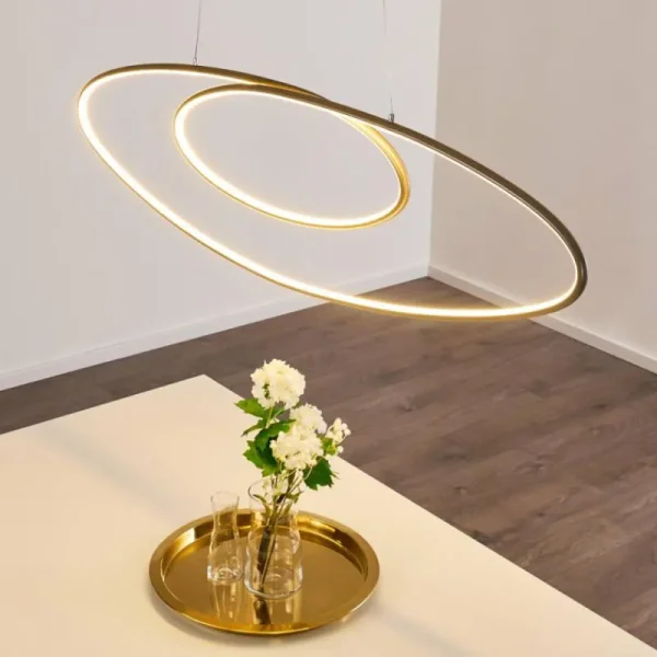 hofstein Suspension Harpeth LED Nickel mat, 1 lumière* Lampes Modernes