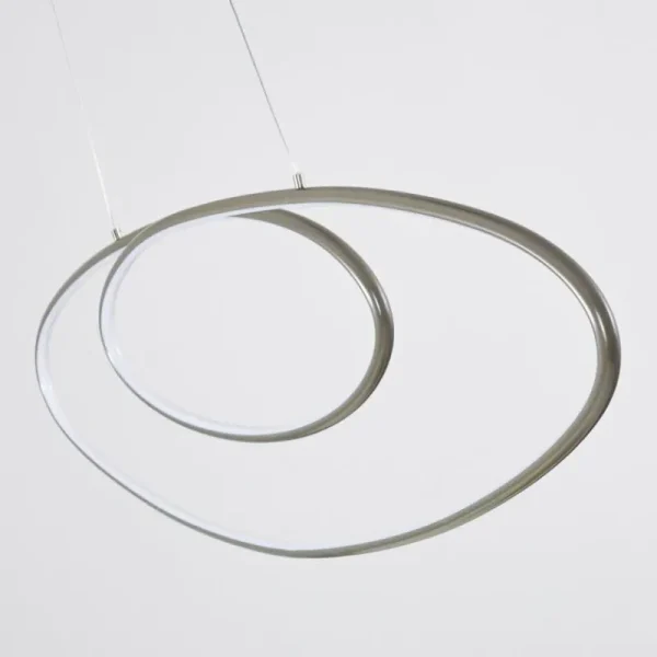 hofstein Suspension Harpeth LED Nickel mat, 1 lumière* Lampes Modernes