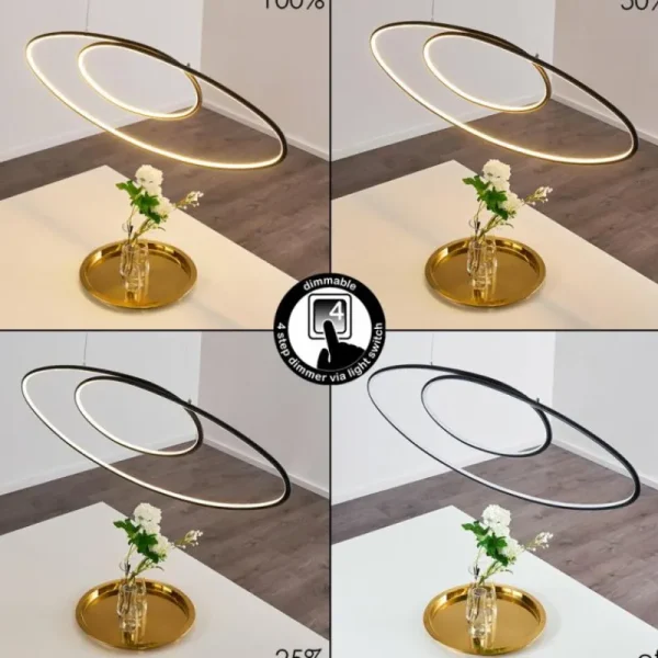 hofstein Suspension Harpeth LED Noir, 1 lumière* Lampes Modernes