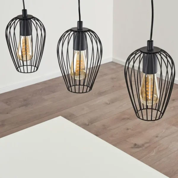 hofstein Suspension Hodges Noir, 3 lumières* Lampes Modernes