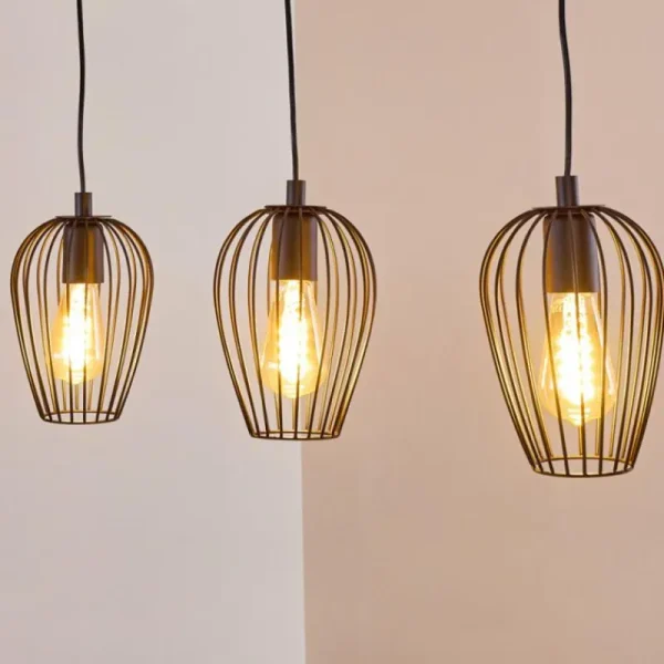 hofstein Suspension Hodges Noir, 3 lumières* Lampes Modernes