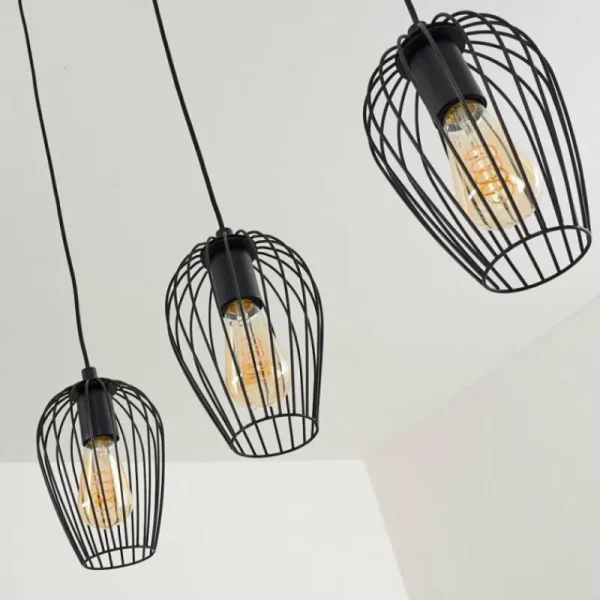 hofstein Suspension Hodges Noir, 3 lumières* Lampes Modernes