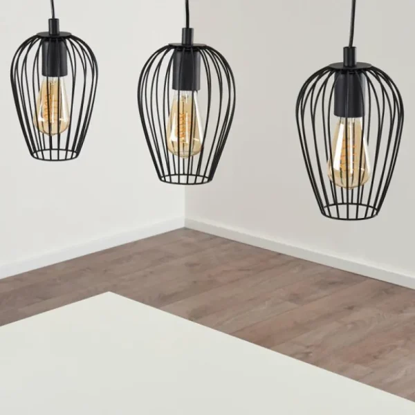 hofstein Suspension Hodges Noir, 3 lumières* Lampes Modernes
