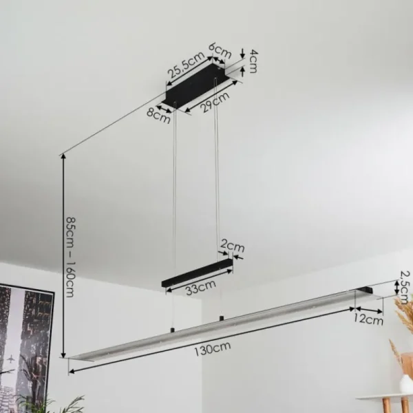 hofstein Suspension Hogana LED Anthracite, 1 lumière* Lampes Modernes