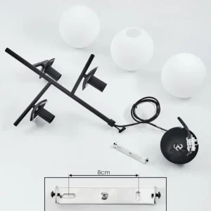 hofstein Suspension Hogatza Noir, 3 lumières* Lampes En Verre