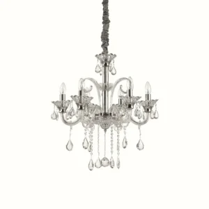 Luminaires Ideallux Suspension Ideal Lux COLOSSAL Chrome, 6 lumières* Lampes En Verre