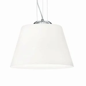 Luminaires Ideallux Suspension Ideal Lux CYLINDER Chrome, 1 lumière* Lampes En Verre