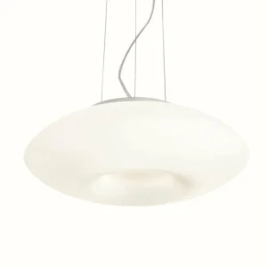 Luminaires Ideallux Suspension Ideal Lux GLORY Blanc, 3 lumières* Lampes En Verre